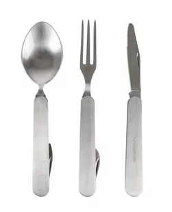 Lifeventure Sztućce turystyczne stalowe Folding Cutlery Set - Kuchnia turystyczne i akcesoria - miniaturka - grafika 1