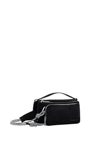 Desigual Women's BOLS_Basic MODULAR Monza Accessories Nylon Across Body Bag, Black, czarny - Torebki damskie - miniaturka - grafika 1