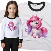 Piżamy dla dziewczynek - Piżama dziecięca Wesoły Różowy Fioletowy Jednorożec Dla Dziewczynki 98/104 - VoloDonum - miniaturka - grafika 1