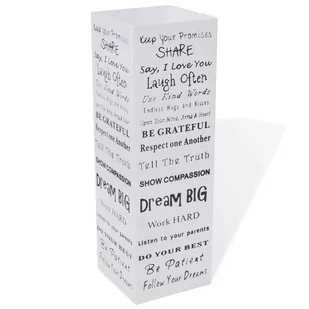 vidaXL vidaXL Kwadratowy, metalowy, biały stojak na parasole, kijki, laski 48,5 cm - Wieszaki i stojaki - miniaturka - grafika 2