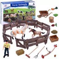Figurki dla dzieci - Figurki zestaw zwierzt Konie zagroda farma ZA2991 - miniaturka - grafika 1