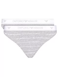Majtki damskie - Emporio Armani Underwear Komplet 2 par fig brazylijskich 163337 1P219 04148 Szary - grafika 1