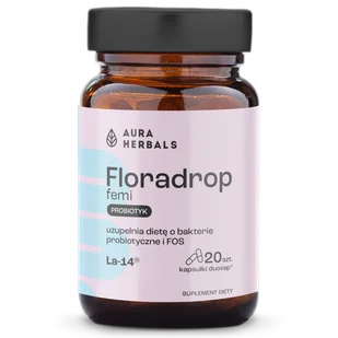 Aura Herbals Floradrop femi, probiotyk, 20 kapsułek - Układ pokarmowy - miniaturka - grafika 1