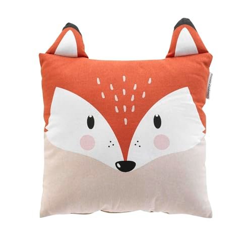 Douceur d`Interieur Poduszka dziecięca z uszami, lis, 40 x 40 cm