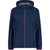 Kurtki damskie - CMP damska kurtka przeciwdeszczowa ze stałym kapturem, Blue, 42 - miniaturka - grafika 1