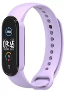 Akcesoria do smartwatchy - Zamienna Silikonowa Opaska Bestphone, Pasek Do XIAOMI Mi Band 5 / 6 / 7 Lawendowy - miniaturka - grafika 1