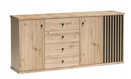 Komody - Duża komoda loft do salonu jadalni lamele CALI C20 - miniaturka - grafika 1