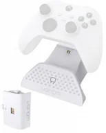 Akcesoria do Xbox - VENOM Stacja dokująca do padów Xbox Series / Xbox One biała + akumulator - miniaturka - grafika 1