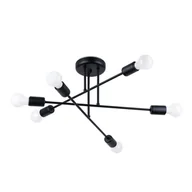 Lampy sufitowe - Żyrandol NORAH 6R czarny SOLLUX LIGHTING - miniaturka - grafika 1