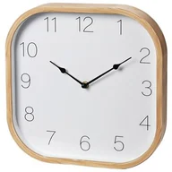 Zegary - Zegar ścienny EXCELLENT HOUSEWARE Wood Look 30x30cm Brązowy - miniaturka - grafika 1
