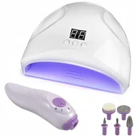 Lampy UV do paznokci - Verk Group, Zestaw Do Hybryd Lampa 12 Led Uv 12w Frezarka - miniaturka - grafika 1