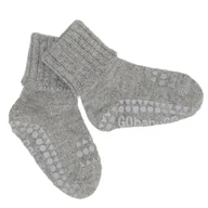 Skarpetki dla dzieci - GoBabyGo antypoślizgowe skarpetki do nauki chodzenia ALPACA Grey Melange 12 m+ - miniaturka - grafika 1