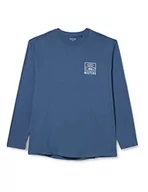 Koszulki męskie - MUSTANG Męski T-shirt Adrian C Print, Dark Denim 5242, XXL - miniaturka - grafika 1