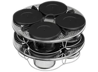 Akcesoria i części do robotów kuchennych - Komplet słoików do Cook4Me TEFAL XA6140 8szt. Wielokolorowy - miniaturka - grafika 1
