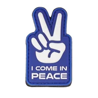 Odzież taktyczna i umundurowanie - 101 Inc. - Naszywka 3D - I come in peace - Niebieska - 444130-7356 - miniaturka - grafika 1