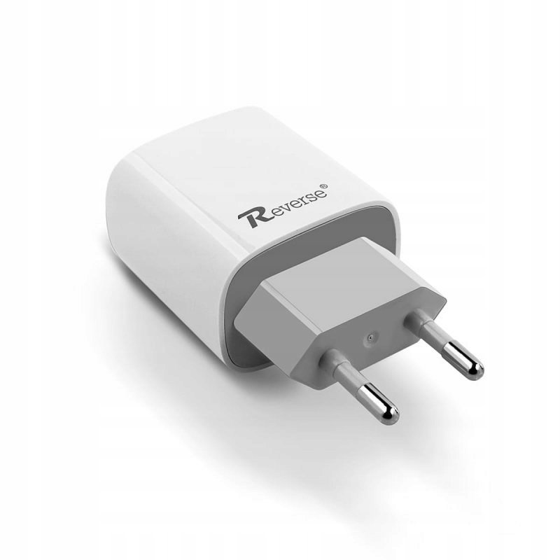 Ładowarka sieciowa REVERSE U58 1xType C + kabel Type C/iPhone 3A, 20W, Power Delivery biały