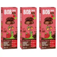 Ciastka - Bob Snail Przekąska jabłkowo-truskawkowa w mlecznej czekoladzie Zestaw 3 x 30 g - miniaturka - grafika 1