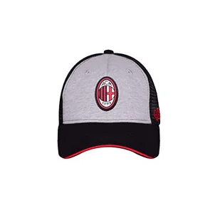 AC Milan Czapka Trucker z daszkiem i siatkówką, Bawełna, Poliester, Szary, Czarny, Czerwony Rozmiar Regulowany - Czapki damskie - miniaturka - grafika 1