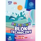 Podobrazia, bloki, papiery - Blok Kolorowy Barwiony W Masie Astrapap Pastel A3 170G 10 Ark - miniaturka - grafika 1