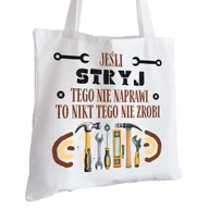 Torby i wózki na zakupy - Torba Bawełniana biała dla Stryja Na Prezent ekologiczna Trwały Nadruk - miniaturka - grafika 1