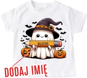 Koszulki dla dziewczynek - Koszulka dla dziecka na dzień dyni / Halloween z imieniem - miniaturka - grafika 1