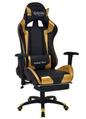 Fotele gamingowe - Czarno-złoty fotel gamingowy regulowany - Gilvo - miniaturka - grafika 1