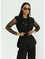 Komplety damskie - Stylowy komplet kamizelka i spodnie FAITH - czarny - miniaturka - grafika 1