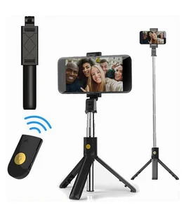 Trójnożny Drążek Do Selfie 3 W 1, Wysuwany Drążek Bluetooth Z Przenośnym Pilotem Zdalnego Sterowania - Selfie stick - miniaturka - grafika 1