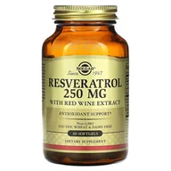Witaminy i minerały dla sportowców - SOLGAR SOLGAR Resveratrol 250mg 60caps - miniaturka - grafika 1