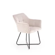 Krzesła - Krzesło Metalowe K-377 Czarny / Beż Halmar - miniaturka - grafika 1