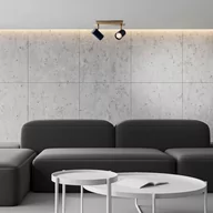 Lampy sufitowe - Spot sufitowy Frida 2-punktowy, mosiądz/czarny - miniaturka - grafika 1