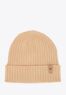 Czapki damskie - Czapka z bawełny klasyczna beżowa - miniaturka - grafika 1
