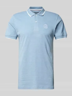 Koszulka polo o kroju regular fit z prążkowanymi wykończeniami model ‘NATE’ - Koszulki męskie - miniaturka - grafika 1
