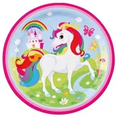 Dekoracje i nakrycia stołu na imprezę - Talerzyki Papierowe, Jednorożec - miniaturka - grafika 1