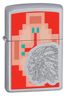 Zippo, Zapalniczka, Głowa Indianina, Satin Chrome - Trafika - miniaturka - grafika 1