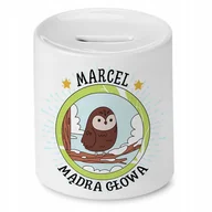 Skarbonki - Skarbonka 330 ml Dla Marcela Syna Dziecka Prezent z Nadrukiem ze Zdjęciem + Opakowanie na prezent (wzór 01) - miniaturka - grafika 1