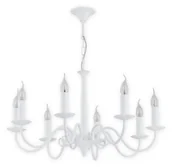 Lampy sufitowe - Lemir Asti żyrandol 8 pł. / biały matowy O2898 W8 BIA - miniaturka - grafika 1