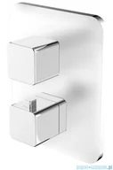 Baterie umywalkowe - Omnires Parma bateria wannowa podtynkowa termostatyczna chrom/biały PM7436CRB ___ RABAT W KOSZYKU! ___ | - miniaturka - grafika 1