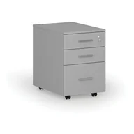 Szafki biurowe - Kontenerek biurowy mobilny na teczki zawieszkowe PRIMO GRAY, 3 szuflady, szary - miniaturka - grafika 1