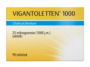 Vigantoletten 1000, lek zawierający witaminę D, 90 tabletek  4590702 - Stawy, mięśnie, kości - miniaturka - grafika 1