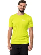 Koszulki sportowe męskie - Jack Wolfskin Koszulka sportowa "Tech" w kolorze żółtym - miniaturka - grafika 1