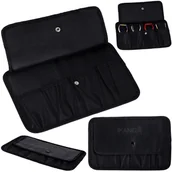 Akcesoria do paznokci - Pokrowiec etui opakowanie na cążki kosmetyczne trwałe nowoczesne pojemne do gabinetu kosmetycznego SPA czarne - miniaturka - grafika 1