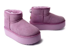 EMU AUSTRALIA W13082 Stinger Micro Flatform mauve mist, botki damskie - Emu Australia - Botki damskie - miniaturka - grafika 1