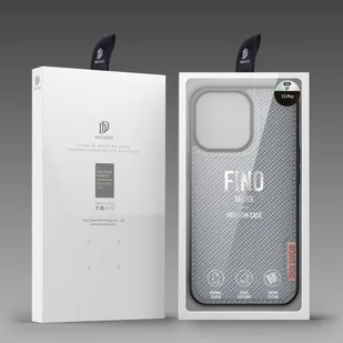 Dux Ducis Fino etui pokrowiec pokryty nylonowym materiałem iPhone 13 Pro szary - Etui i futerały do telefonów - miniaturka - grafika 5