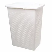 Kosze na bieliznę - Kosz na pranie Malva Slim 37 l biały - miniaturka - grafika 1