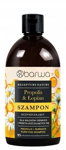 BARWA Receptury Natury Szampon oczyszczający do włosów cienkich i przetłuszczających się - Propolis & Łopian - Szampony do włosów - miniaturka - grafika 1