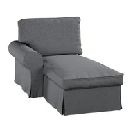 Pokrowce na meble - Pokrowiec na szezlong Ektorp lewy, DEKORIA, ciemno szary melanż, 84x166x73 cm - miniaturka - grafika 1