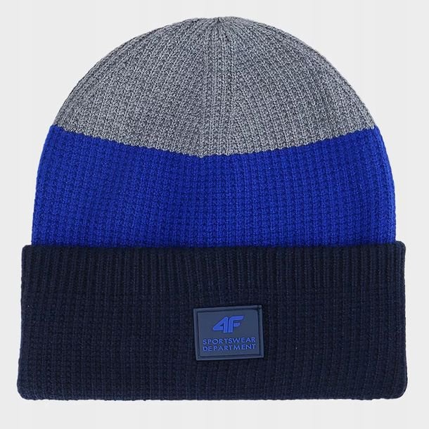 Czapka Dziecięca 4F Zimowa Beanie Niebieska 4FJWAW24ACAPM426 Sportowa