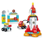 Klocki - Klocki rakieta kosmiczna, duże mocne klocki, wysoka jakość, 60 elementów - miniaturka - grafika 1