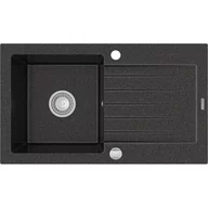 Zlewozmywaki - Mexen Pablo zlewozmywak granitowy 1-komorowy z ociekaczem 752 x 436 mm, czarny nakrapiany - 6510751010-76 - miniaturka - grafika 1